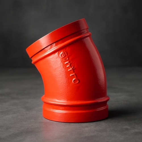 Колено под муфту грувлок ковкий чугун 22,5 ДУ 200 (ДН 111) 8